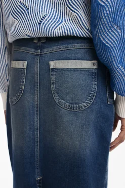 Falda midi denim