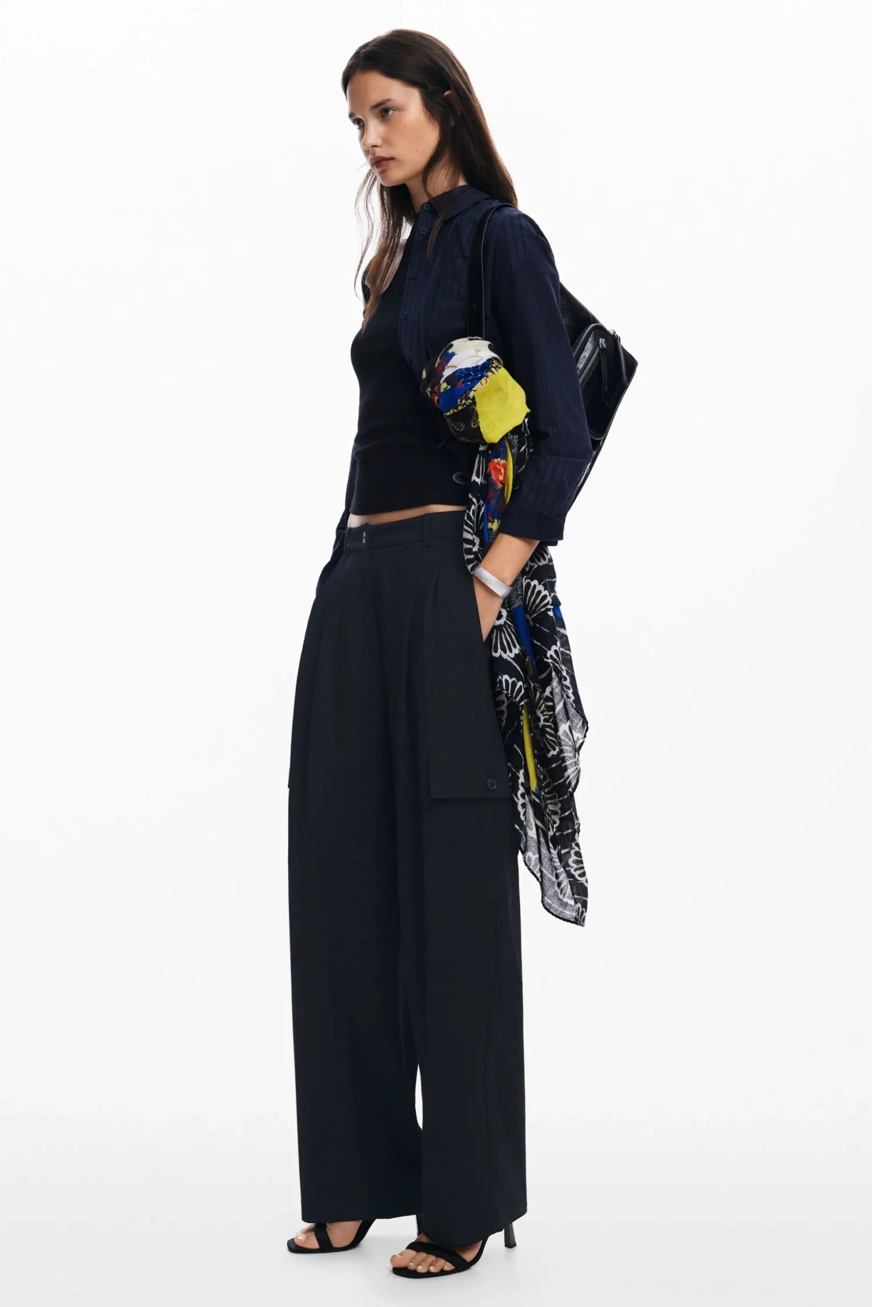 Foulard patch floral