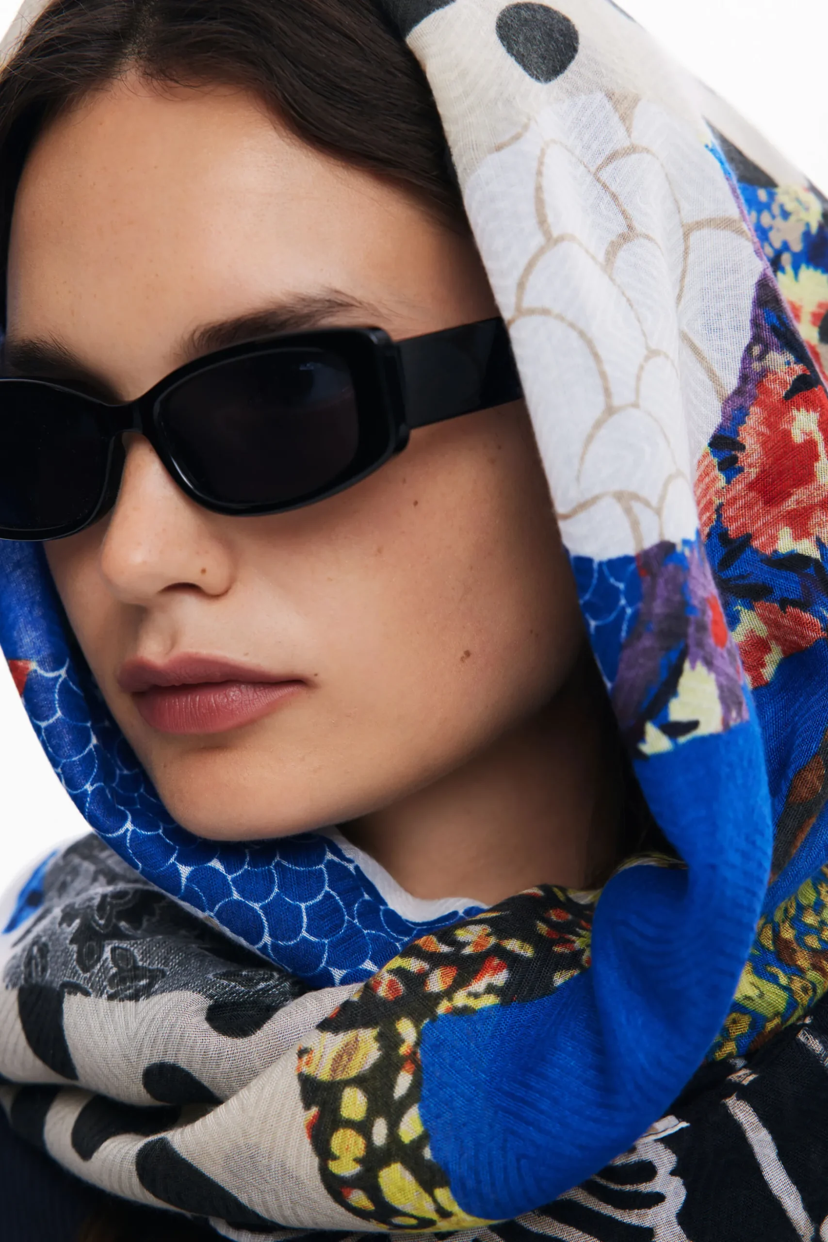 Foulard patch floral