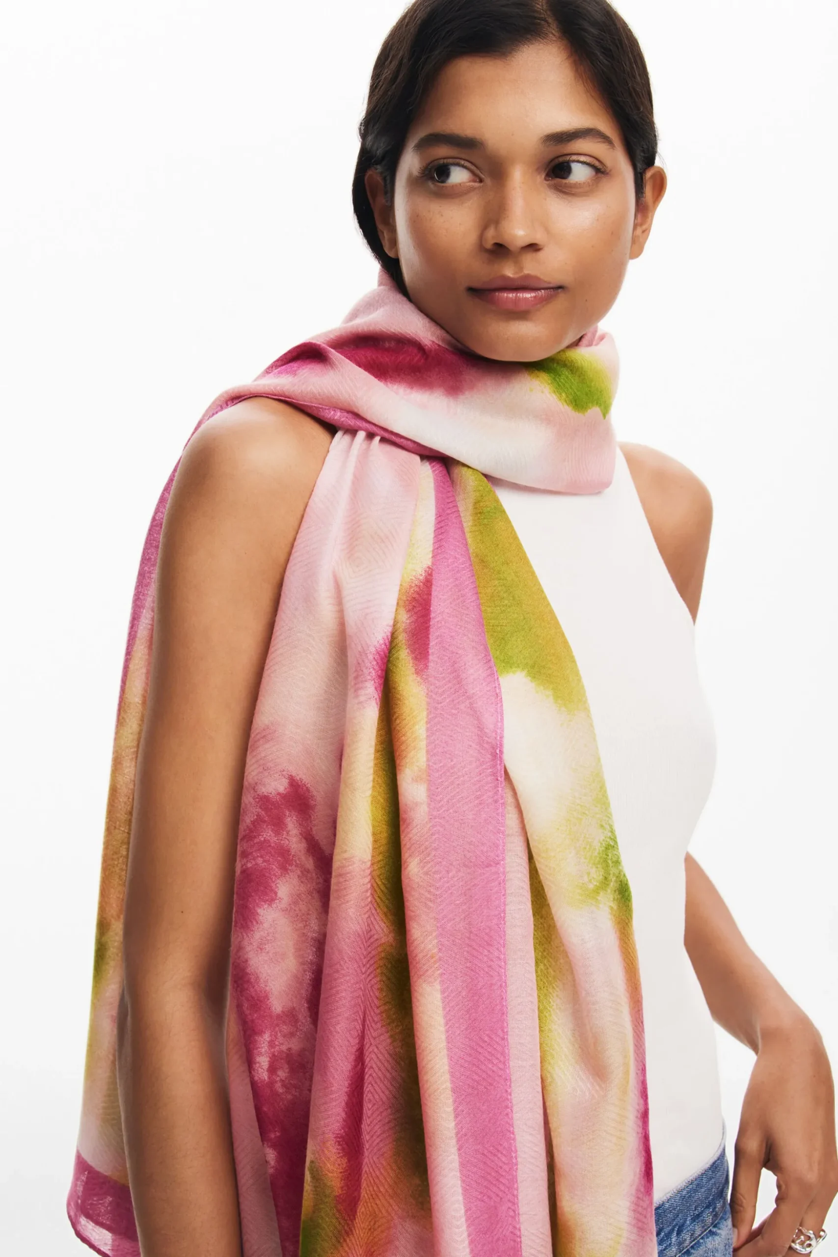Foulard rectangular acuarela