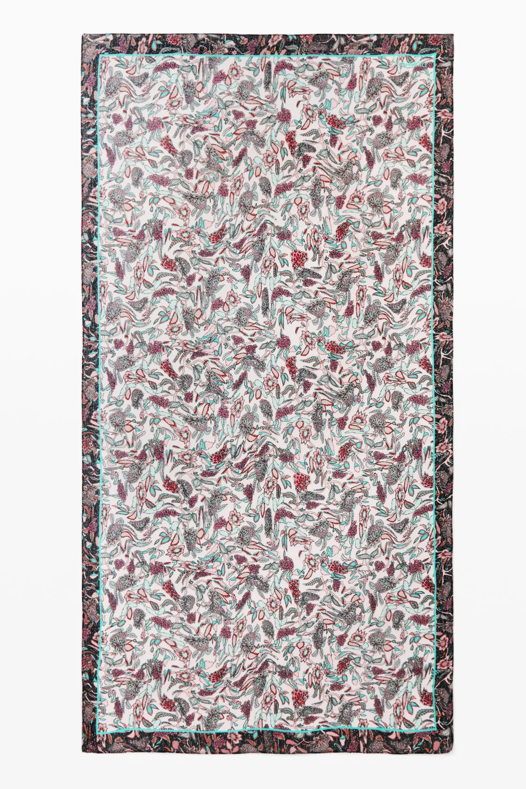 Foulard rectangular flores