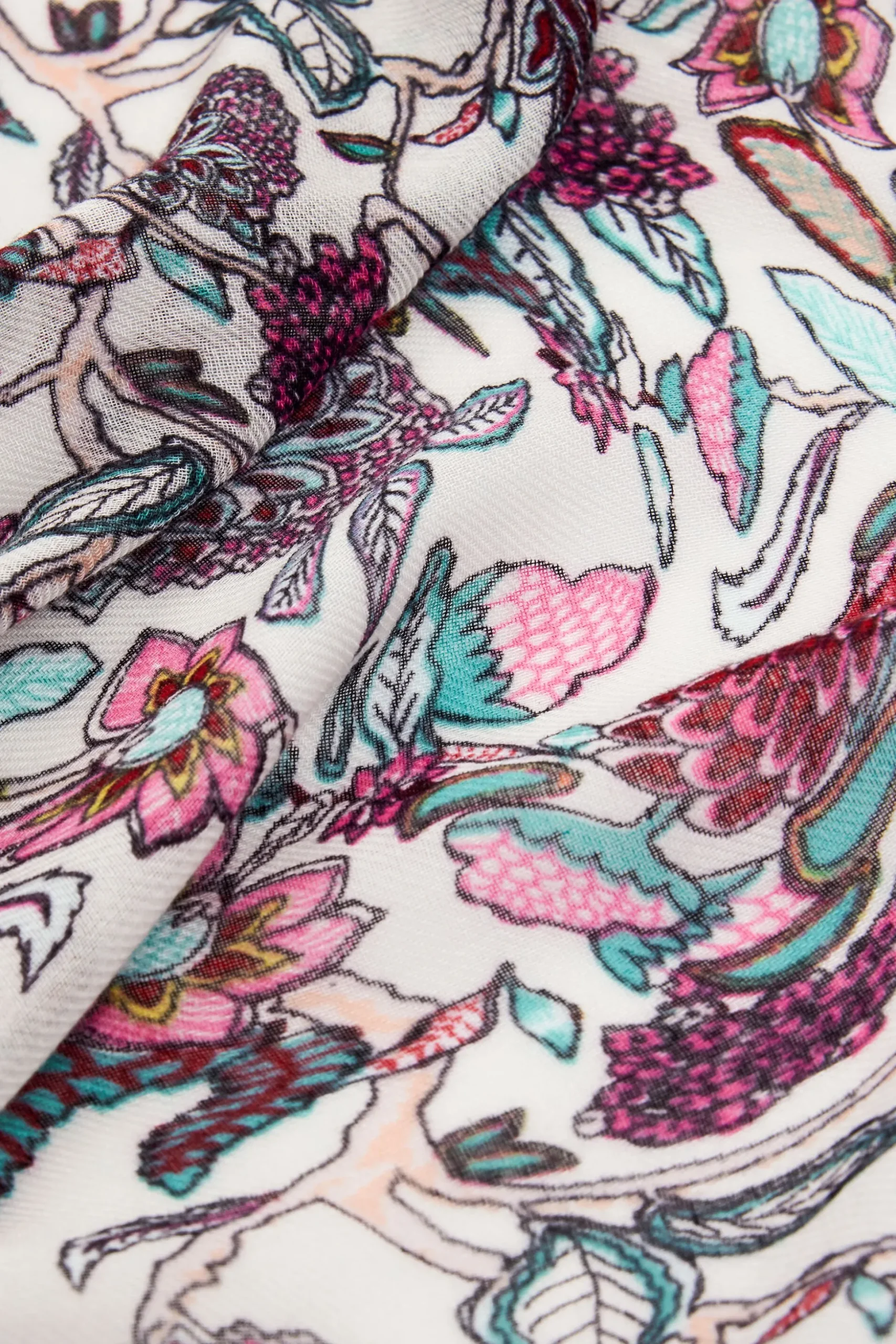 Foulard rectangular flores