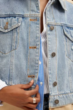 Gabardina híbrida denim