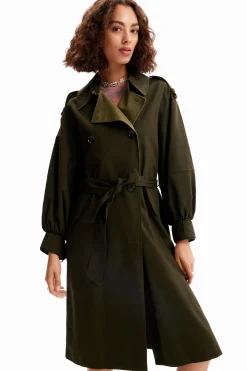 Gabardina oversize cinturón
