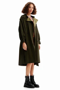 Gabardina oversize cinturón
