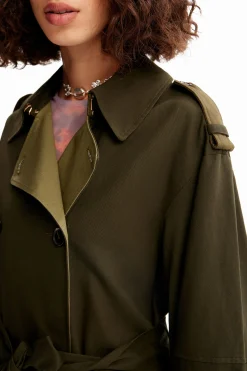 Gabardina oversize cinturón