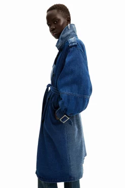 Gabardina oversize denim