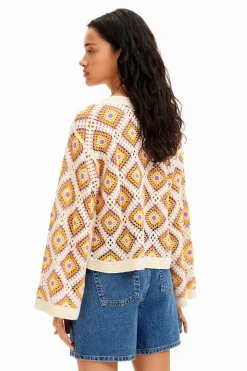 Jersey crochet multicolor