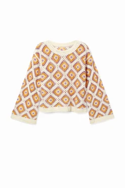 Jersey crochet multicolor