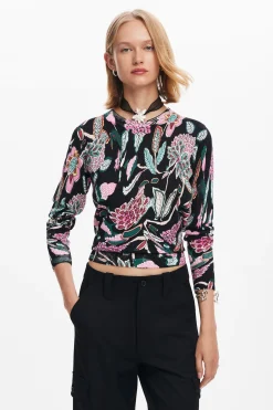 Jersey de punto dibujos botánicos