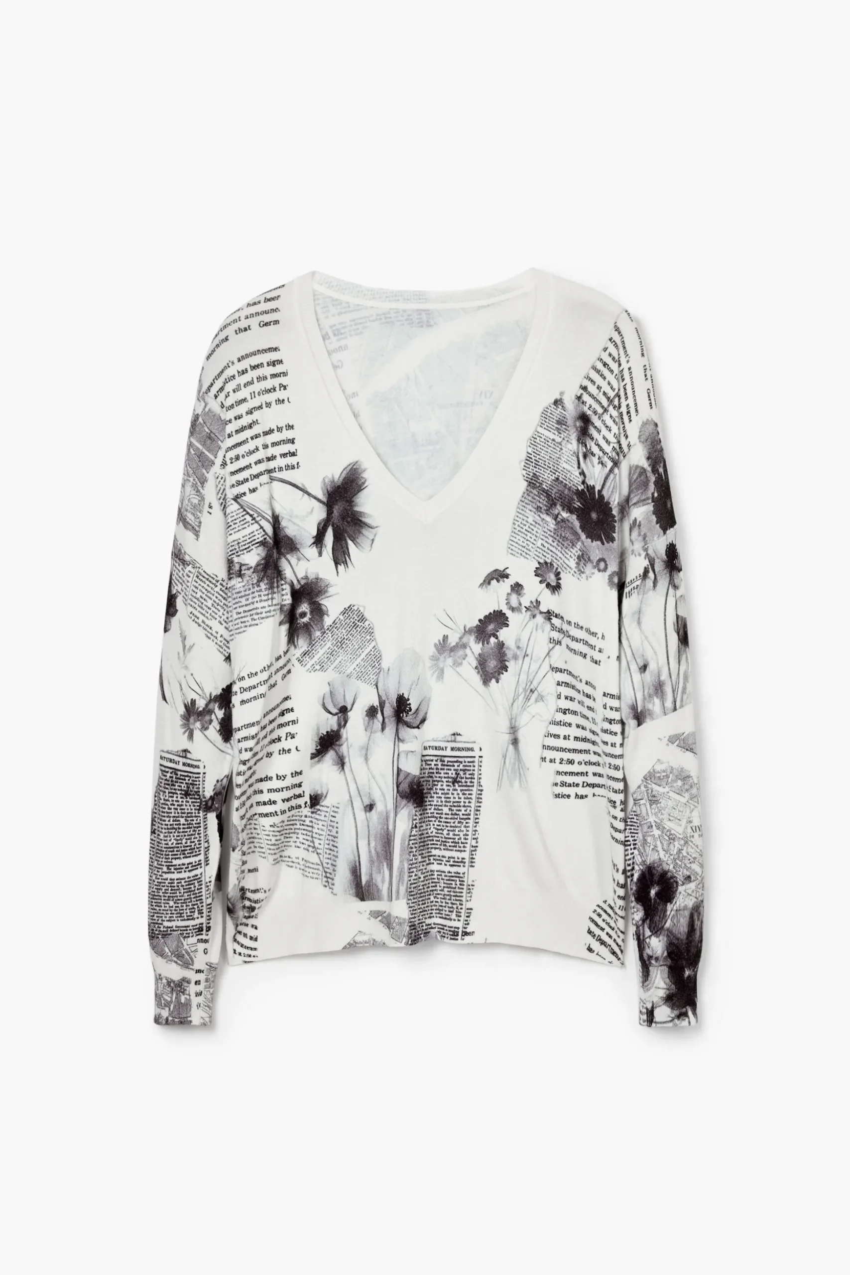 Jersey de punto estampado textos