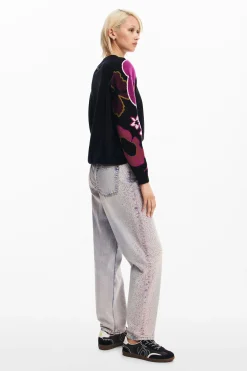 Jersey  mangas flores