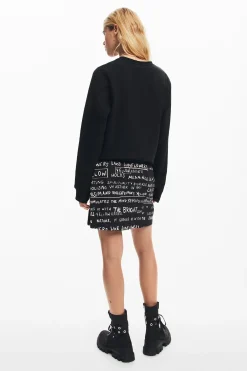 Minifalda estampado frases
