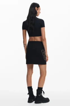Minifalda slim mariposa