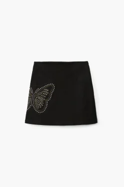 Minifalda slim mariposa