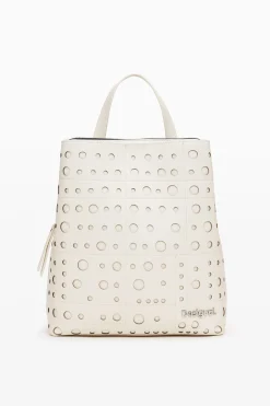 Mochila efecto piel círculos