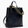 Mochila efecto piel círculos