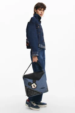 Mochila L denim Mickey