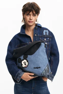 Mochila L denim Mickey