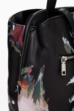 Mochila mini efecto piel