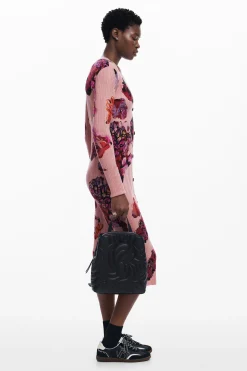Mochila mini flores geometría
