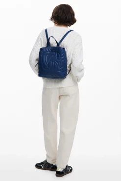 Mochila mini flores geometría
