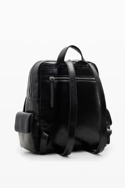 Mochila piel M bolsillos