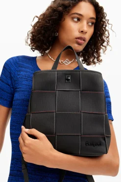 Mochila S trenzada pespuntes