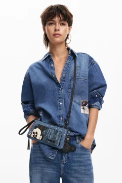 Monedero L denim Mickey Mouse