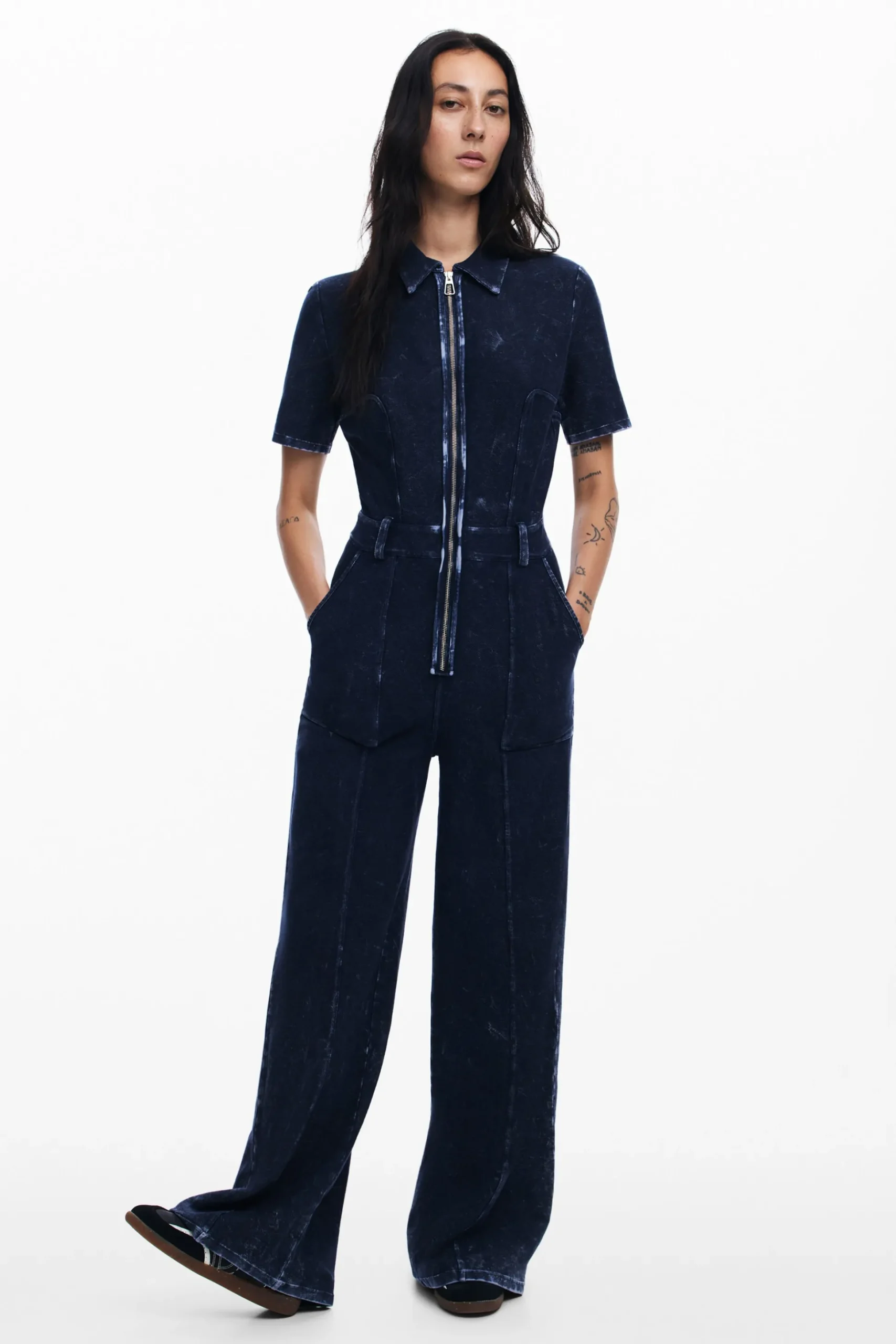 Mono denim efecto lavado