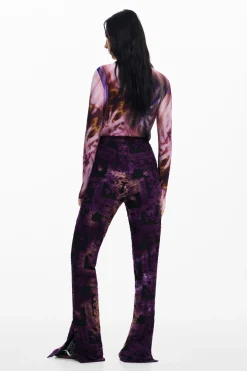 Pantalón campana devoré