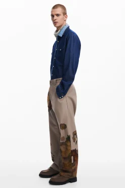 Pantalón estampado flores