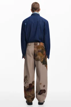 Pantalón estampado flores
