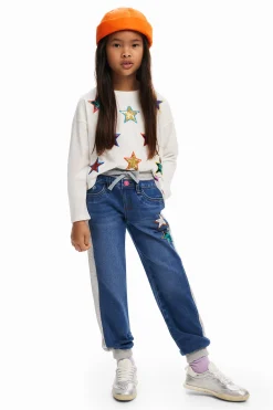 Pantalón jogger canalé estrellas