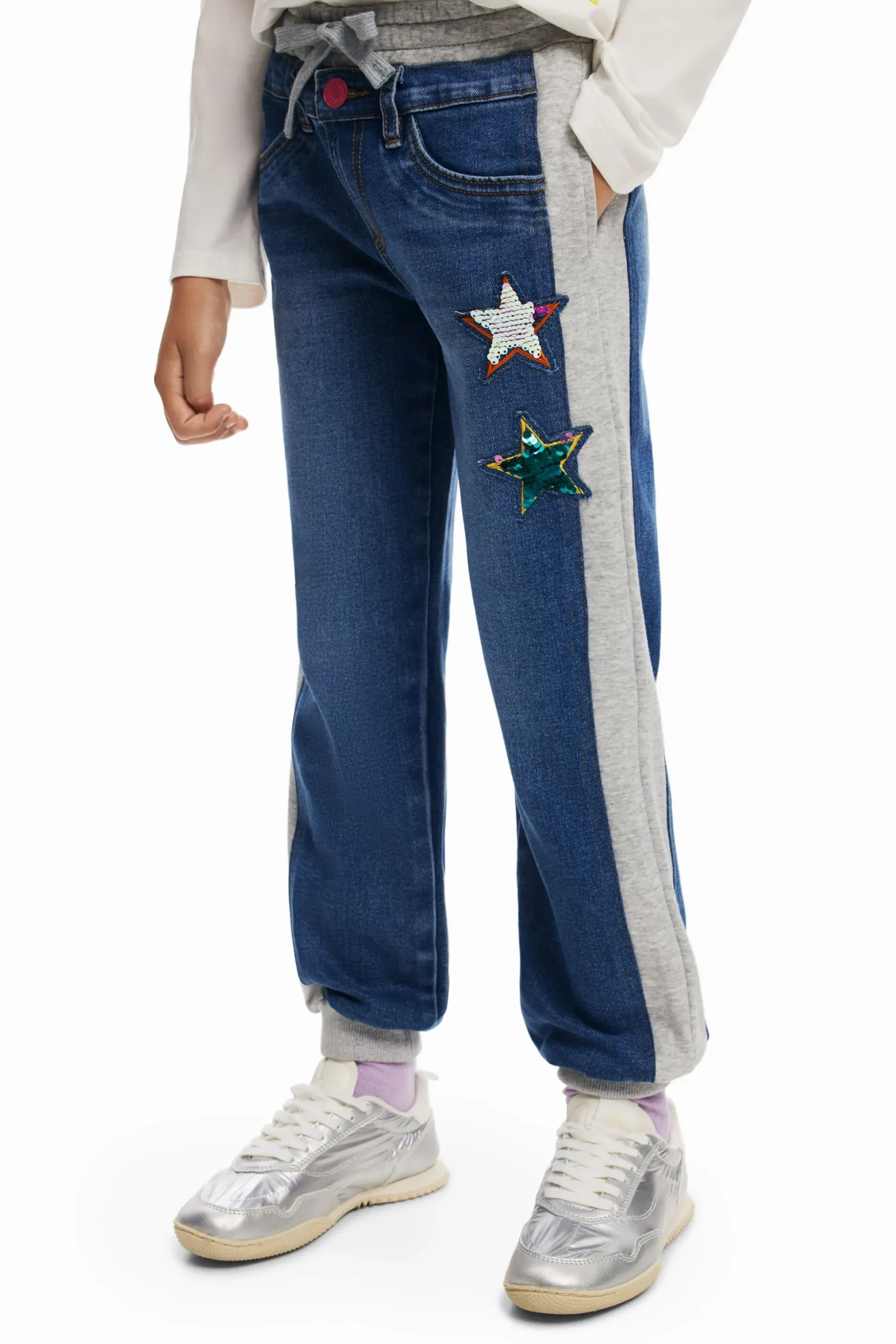 Pantalón jogger canalé estrellas