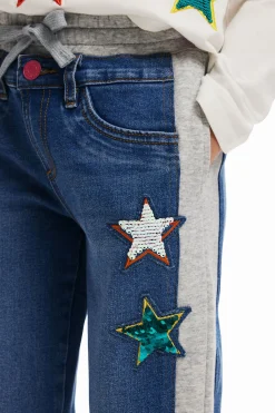 Pantalón jogger canalé estrellas