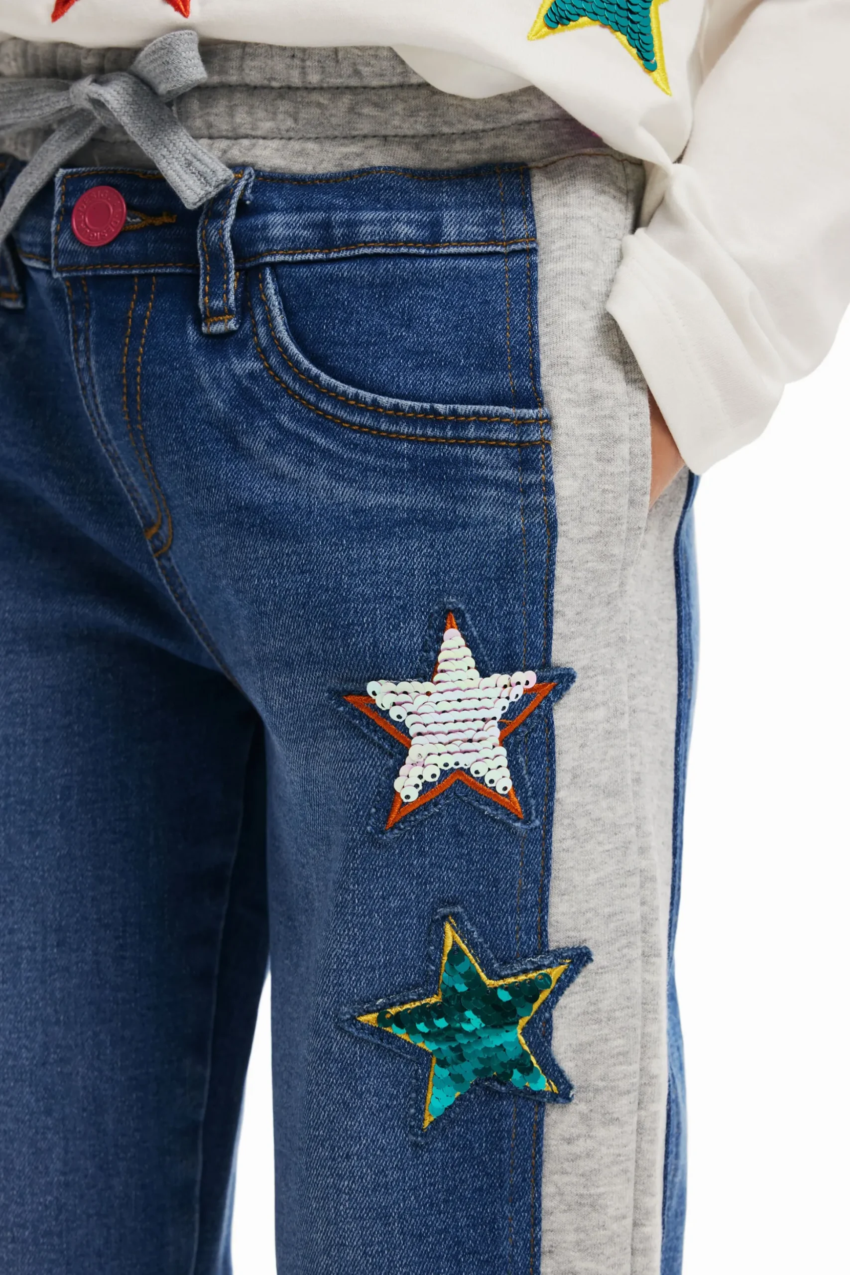 Pantalón jogger canalé estrellas