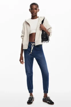 Pantalón jogger tejido vaquero
