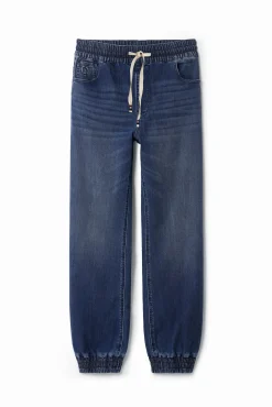 Pantalón jogger tejido vaquero