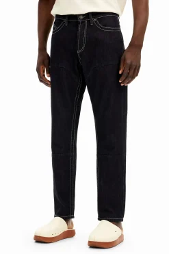 Pantalón largo denim bolsillos