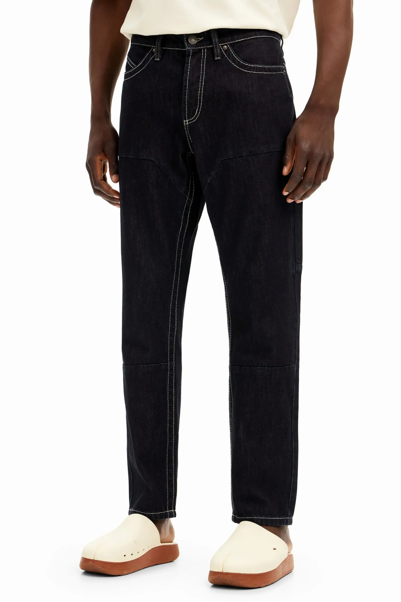 Pantalón largo denim bolsillos