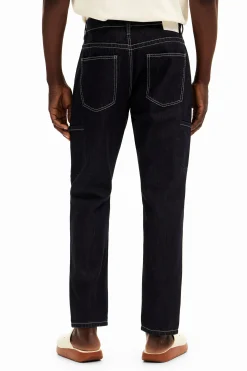 Pantalón largo denim bolsillos