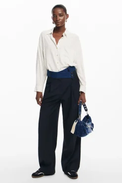Pantalón sastre combinado
