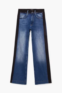Pantalón vaquero combinado