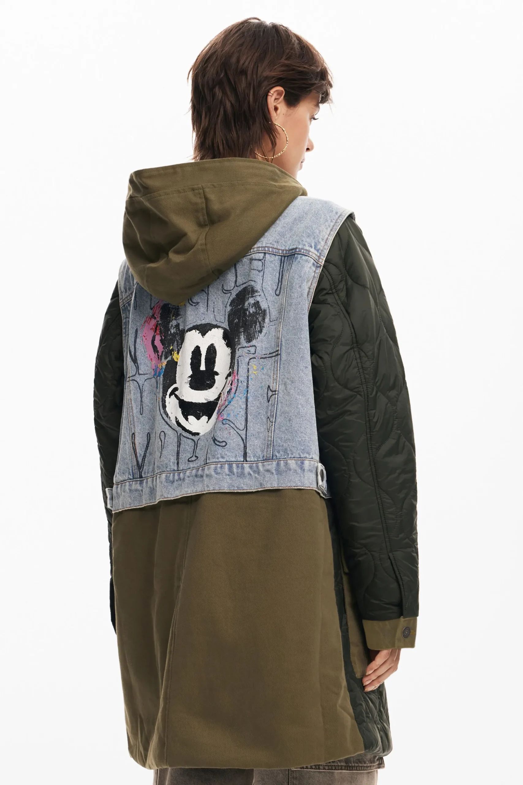 Parca híbrida capucha Mickey