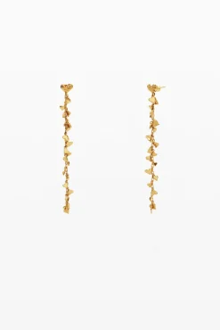 Pendientes cascada baño oro Zalio