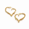 Pendientes corazón baño oro Zalio