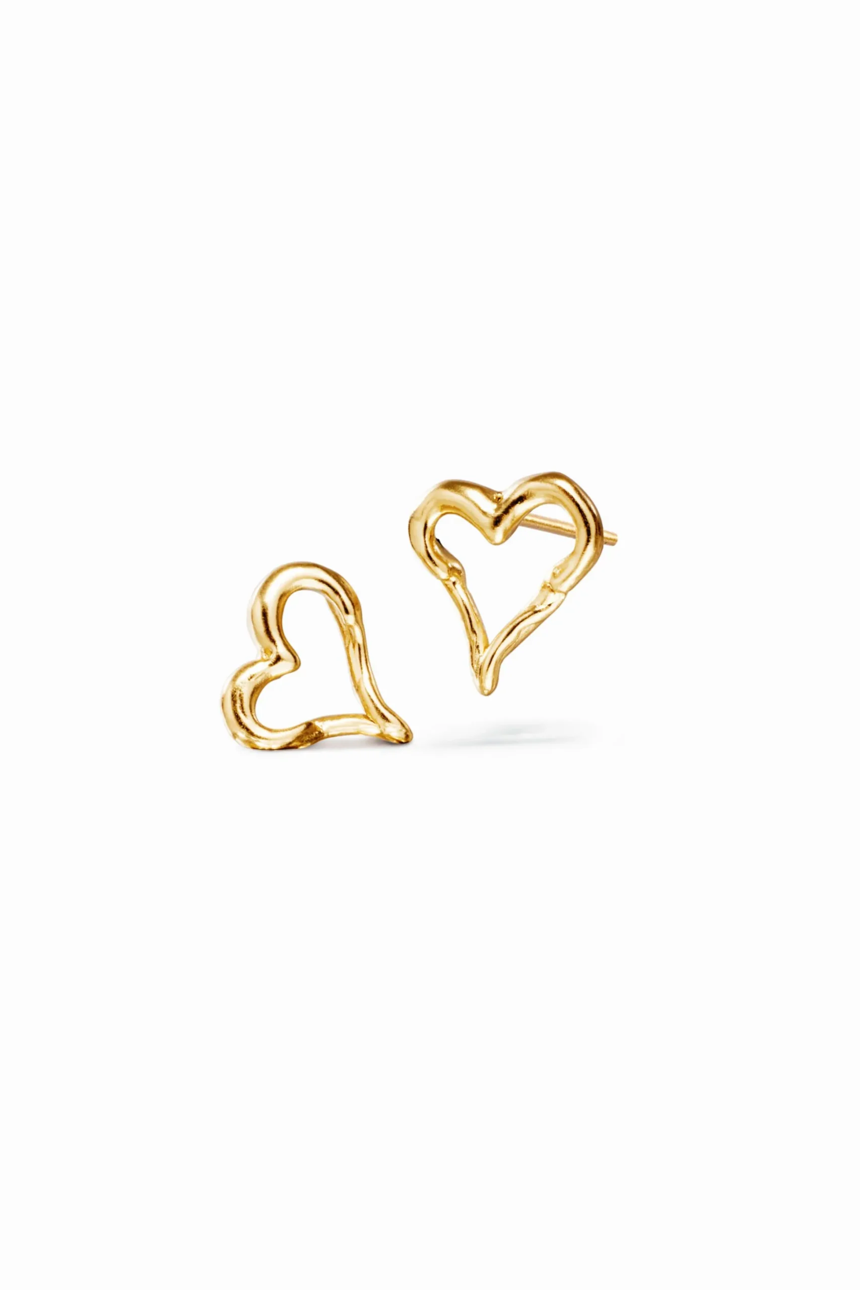 Pendientes corazón baño oro Zalio