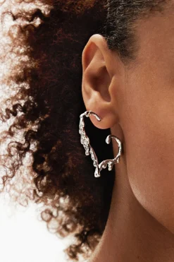 Pendientes corazón baño plata Zalio