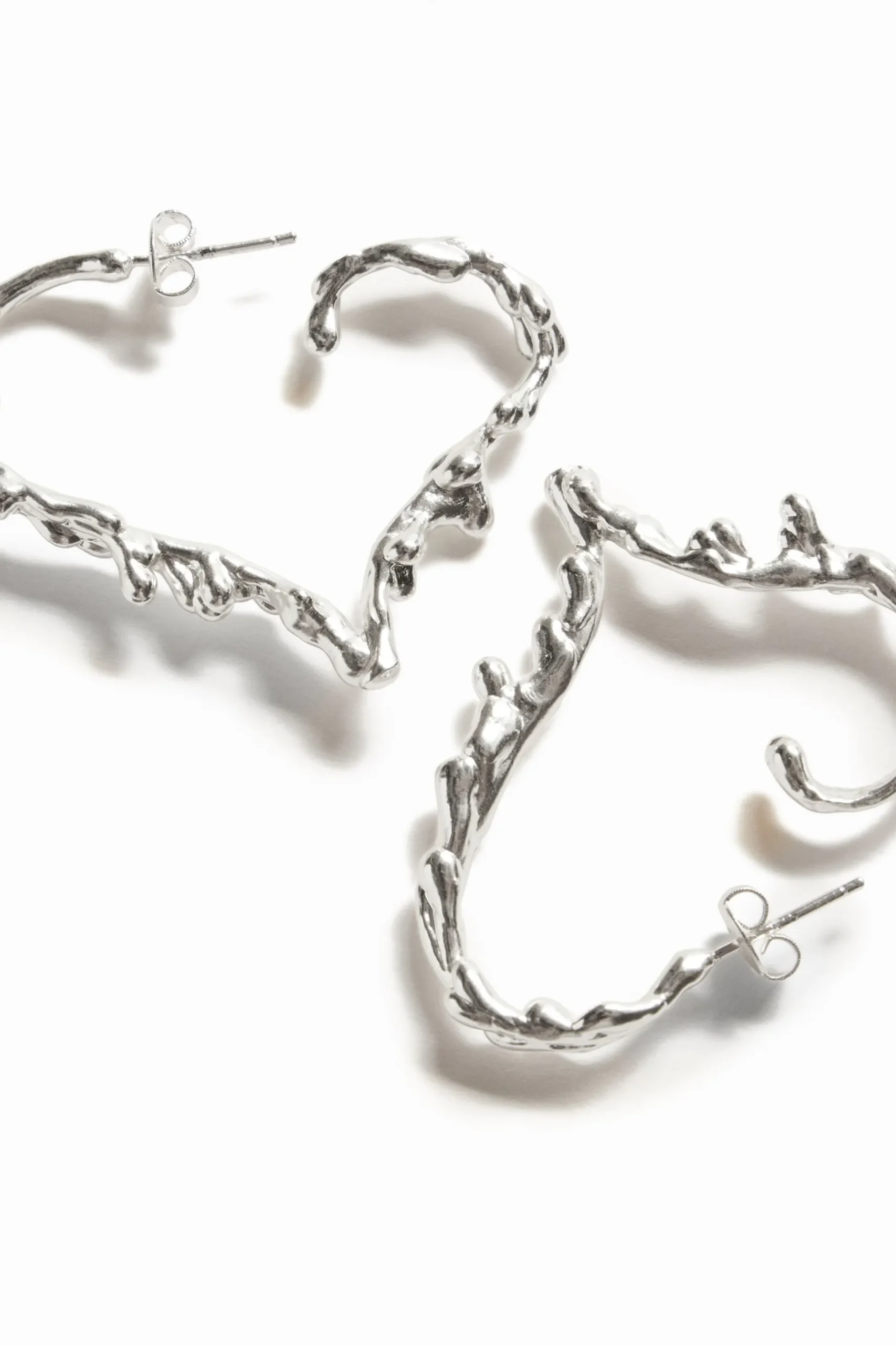 Pendientes corazón baño plata Zalio